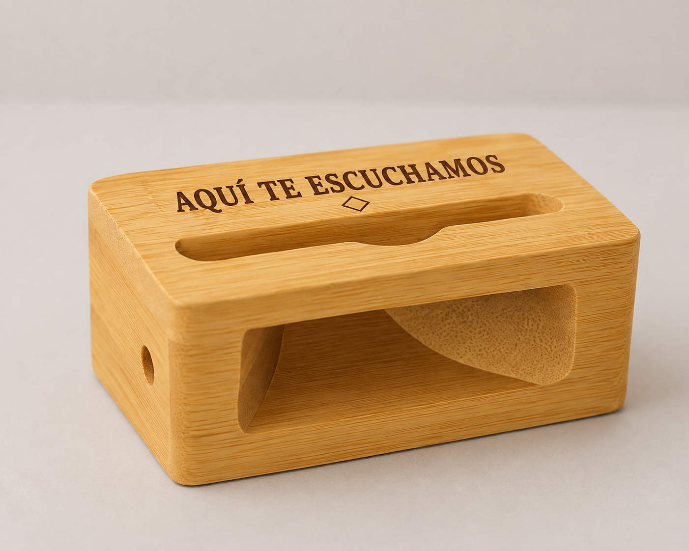 Altavoz de bambú para móvil