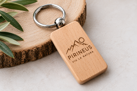 LLAVERO RECTANGULAR EN MADERA DE HAYA PERSONALIZADO