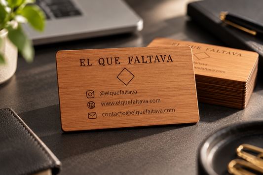 Tarjeta de Visita de Madera Personalizada