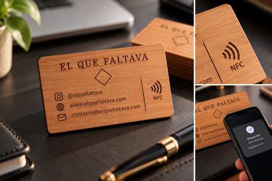 Tarjeta de Visita de Madera con NFC Personalizada