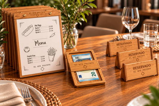 Pack Profesional: Tus Personalizados para la Mesa, Porta Menús, Reservados y Porta Cuentas